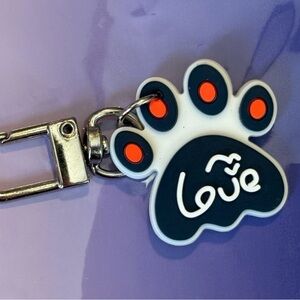 Paw Print Love Keychain